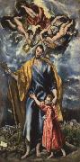 El Greco St Joseph and the Infant Christ painting